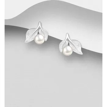 Náušnice Stříbrné náušnice 925 , zdobené perlami