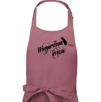 Kuchyňská zástěra Harry - Wingardium Leviosa - Dámská zástěra na vaření - Univerzální velikost ( Starorůžová )