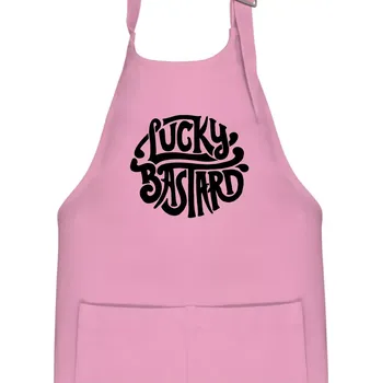 Kuchyňská zástěra Lucky Bastard - Dětská zástěra na vaření - Univerzální velikost ( Růžová )