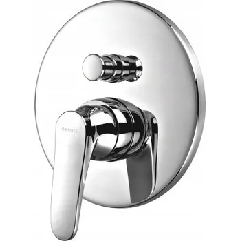 Vodovodní baterie Nástěnná vanová baterie s jednou pákou Omnires Art Deco, stříbrná