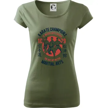 Dámské tričko Karate Champions - Dámské triko Pure - XS ( Khaki )