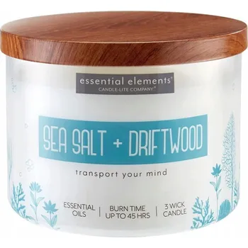 Svíčka Tradiční sójová svíčka Sea Salt & Driftwood Candle-Lite