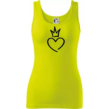Dámské tričko Srdce princezna - Dámské tílko - L ( Limetková )