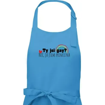 Kuchyňská zástěra Gay princezna - Dámská zástěra na vaření - Univerzální velikost ( Světlý tyrkys )
