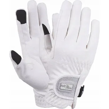 Vybavení pro jezdce Jezdecké rukavice Fair Play Glam S bílé