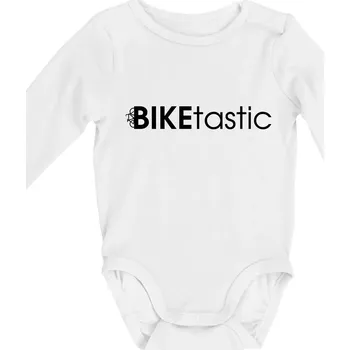 Kojenecký body Bike nápisy Biketastic - Body kojenecké s dlouhým rukávem - Dlouhý r. do 3 měs ( Bílá )