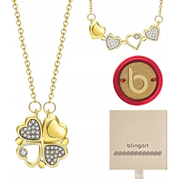 Náhrdelník Magnetický náhrdelník SRDCE ČTYŘLÍSTEK 2v1 barvy