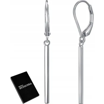 Náušnice POSTŘÍBŘENÉ NÁUŠNICE S RÓDIEM, ZÁVĚSNÉ, ANGLICKÉ ZAPÍNÁNÍ, STŘÍBRO 925