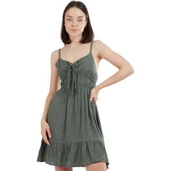 Dámské šaty Dámské šaty FUNDANGO-Sarah Mono Dress-537-khaki Zelená XS