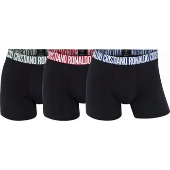 Spodní Prádlo Boxerky CR7 Cristiano Ronaldo Černé 3PAK Cotton Trunk Pohodlné M