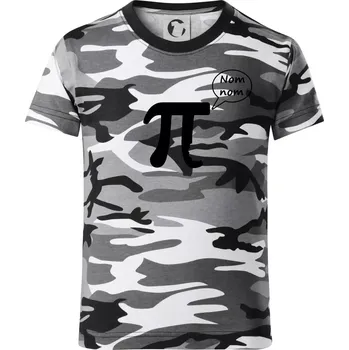 Chlapecké tričko Nakouslé Pí - Dětské maskáčové triko - 146 cm/10 let ( Šedý maskáč )