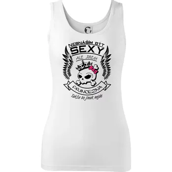 Dámské tričko Nesnáším být sexy - princezna - Dámské tílko - L ( Bílá )