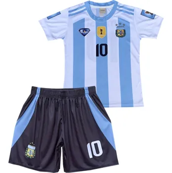 Numberoplus Dětský fotbalový dres Komplet Argentina - A2 Messi 10 (World Cup 2022) Velikost: 16 let (vel.166-172)