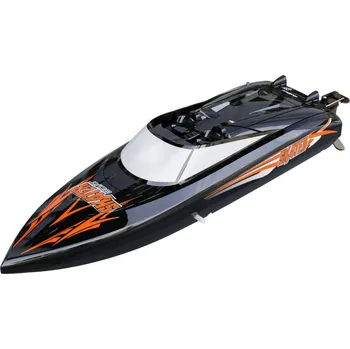 RC model lodě Fleg 034 člun na dálkové ovládání černý/oranžový 1:18