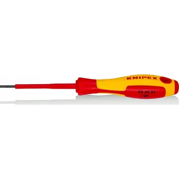Šroubovák Knipex plochý izolovaný šroubovák 1000V 2,5mm x 0,4mm, délka 75mm, DIN60900 TA982025