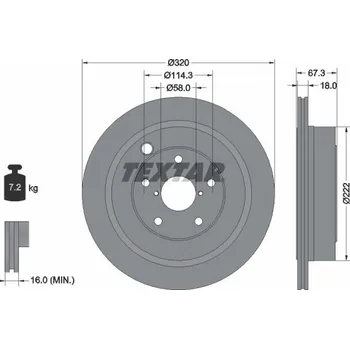 Brzdový kotouč Brzdový kotouč TEXTAR 92255903