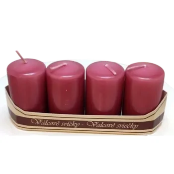 Svíčka Adventní sada 4 svíček starorůžová