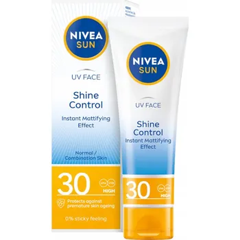 Přípravek na opalování NIVEA SUN SHINE CONTROL Matující krém na obličej s filtrem SPF 30, 50 ml