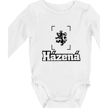 Národní házená lev - Body kojenecké s dlouhým rukávem - Dlouhý r. do 3 měs ( Bílá )