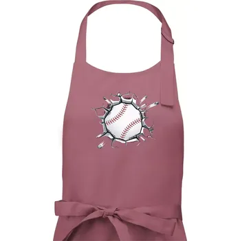 Kuchyňská zástěra Baseball míč v triku - Dámská zástěra na vaření - Univerzální velikost ( Starorůžová )