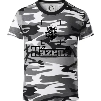 Chlapecké oblečení Národní házená lev - Dětské maskáčové triko - 122 cm/6 let ( Šedý maskáč )