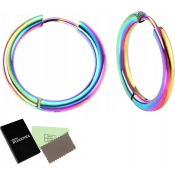 Náušnice STŘÍBRNÉ NÁUŠNICE KRUHY BAREVNÉ PRO DÍVKU