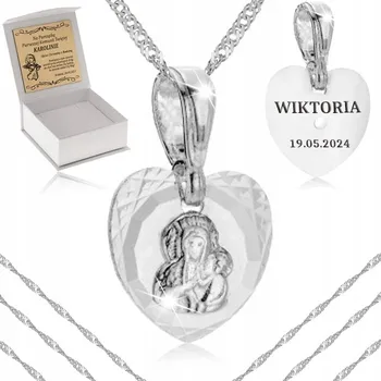 Řetízek STŘÍBRNÝ ŘETÍZEK S MEDAILONKEM RYZOST 925 PAMÁTKA PRVNÍHO SVATÉHO PŘIJÍMÁNÍ + DÁRKY ZDARMA