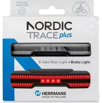 Cyklosvítilna LED-E-Bike-zad.svetlo HERRMANS Nordic TracePlus E,brzd.svetlo+držák
