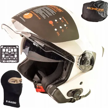 Helma na motorku Otevřená helma s interkomem Origine Palio 2.0 White