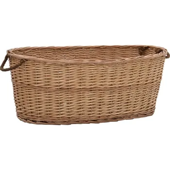 vidaXL Koš na dřevo s držadly 88 x 57 x 34 cm přírodní vrba [286984]