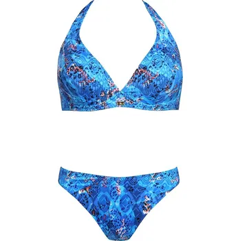 Dámské plavky Dámské dvoudílné plavky Bora Bora 8 S115 BR8-2 Tmavě modrá vzor - Self tmavě modrá - vzor 40/C