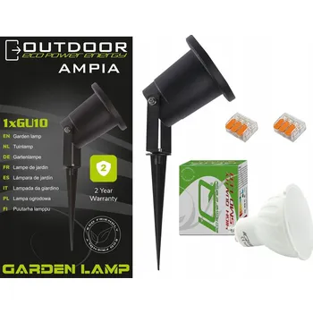 Stojací lampa Solární lampa Eco Power Energy do zásuvky černá 31,5 cm 1 ks