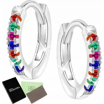 Náušnice NÁUŠNICE PRO DÍVKU STŘÍBRNÉ KRUHY 925