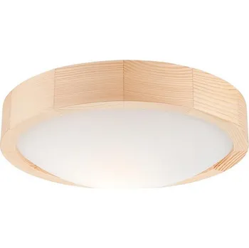 Stropní svítidlo NATURAL SLIM 1xE27/60W/230V pr. 27 cm borovice