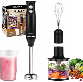 TYČOVÝ MIXÉR SNADNÉ ČIŠTĚNÍ MYTÍ V MYČCE NEREZOVÁ OCEL MASO ŠŤÁVY