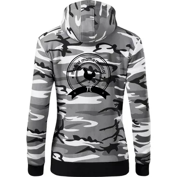Dámská mikina The First Mathematical - Dámská mikina trendy zipper s kapucí - XS ( Šedý maskáč )
