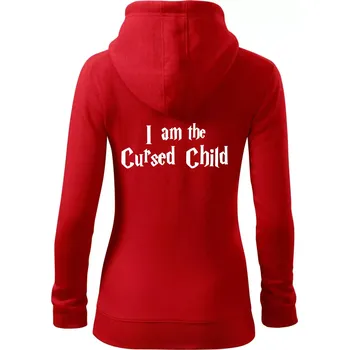 Dámská mikina Harry - Cursed Child - Dámská mikina trendy zipper s kapucí - M ( Červená )