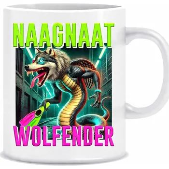 Bílý hrnek 330 ml s potiskem Italian Brain Rot Naagnaat Wolfender