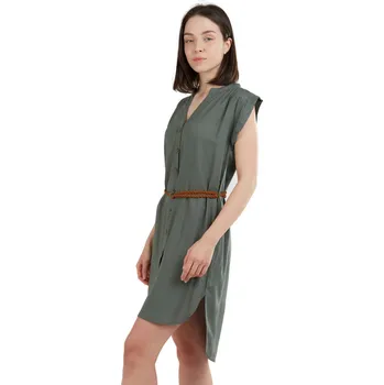 Dámské šaty Dámské šaty FUNDANGO-Mona Dress-537-khaki Zelená L