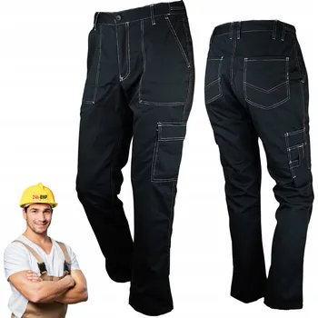 Pracovní obuv Pracovní kalhoty 24h-BOZP černé dlouhé polyester s kapsami vel. 60