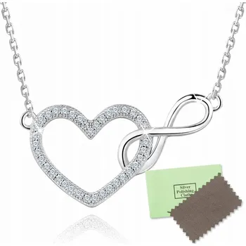 Náhrdelník STŘÍBRNÝ NÁHRDELNÍK CELEBRITY SRDCE NEKONEČNO
