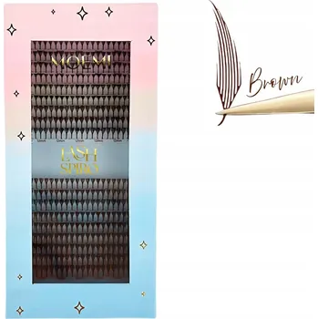 Umělé řasy Hnědé řasy Anime Lashes Moemi Lash Spiro – C 0.07 MIX(8-15) Pírka