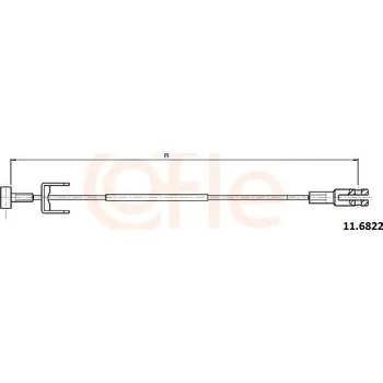 Lanko parkovací brzdy Lanovod parkovací brzdy COFLE 92.11.6822
