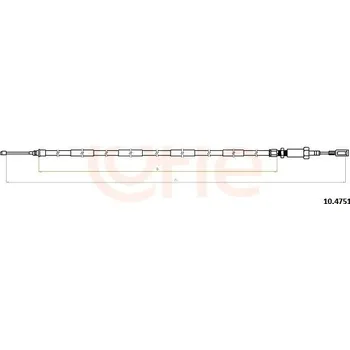 Auto-moto Lanovod parkovací brzdy COFLE 92.10.4751