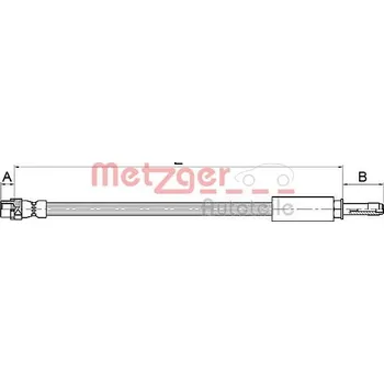 Brzdový systém Brzdová hadice METZGER 4110145
