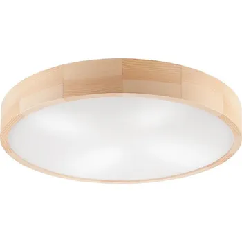Stropní svítidlo NATURAL 4xE27/60W/230V pr. 57,5 cm borovice