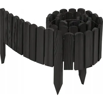 Zahradní obrubník Zahradní lem dřevěná 200 cm x 10 cm černá