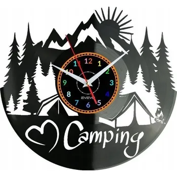 Hodiny Camping Turistika Cestování Nástěnné Hodiny Vinylová Deska Moderní Dekorace