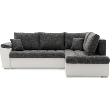 Sedací souprava Sedací souprava VEGAS 245/190 PRAVÁ tmavě šedá/bílá