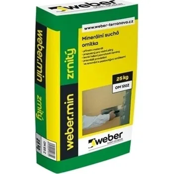 Omítka WEBER Omítka minerální webermin zrnitá 1 mm bílá 25 kg